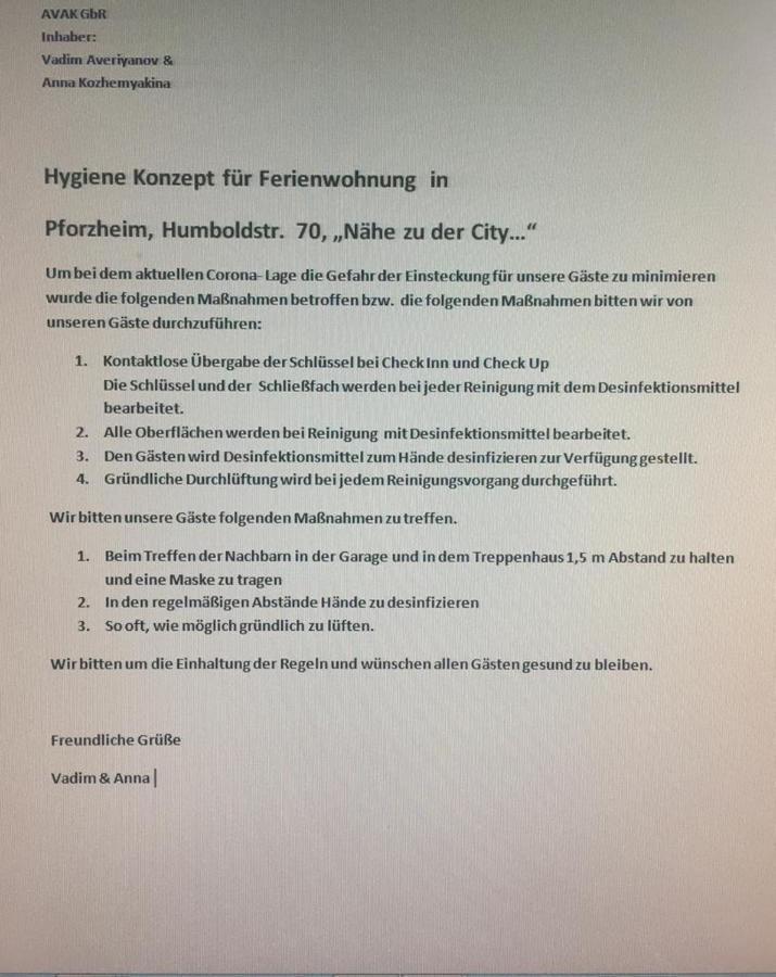 Nahe An Der City Fuer Monteure Und Fuer Urlauber Пфорцхайм Екстериор снимка